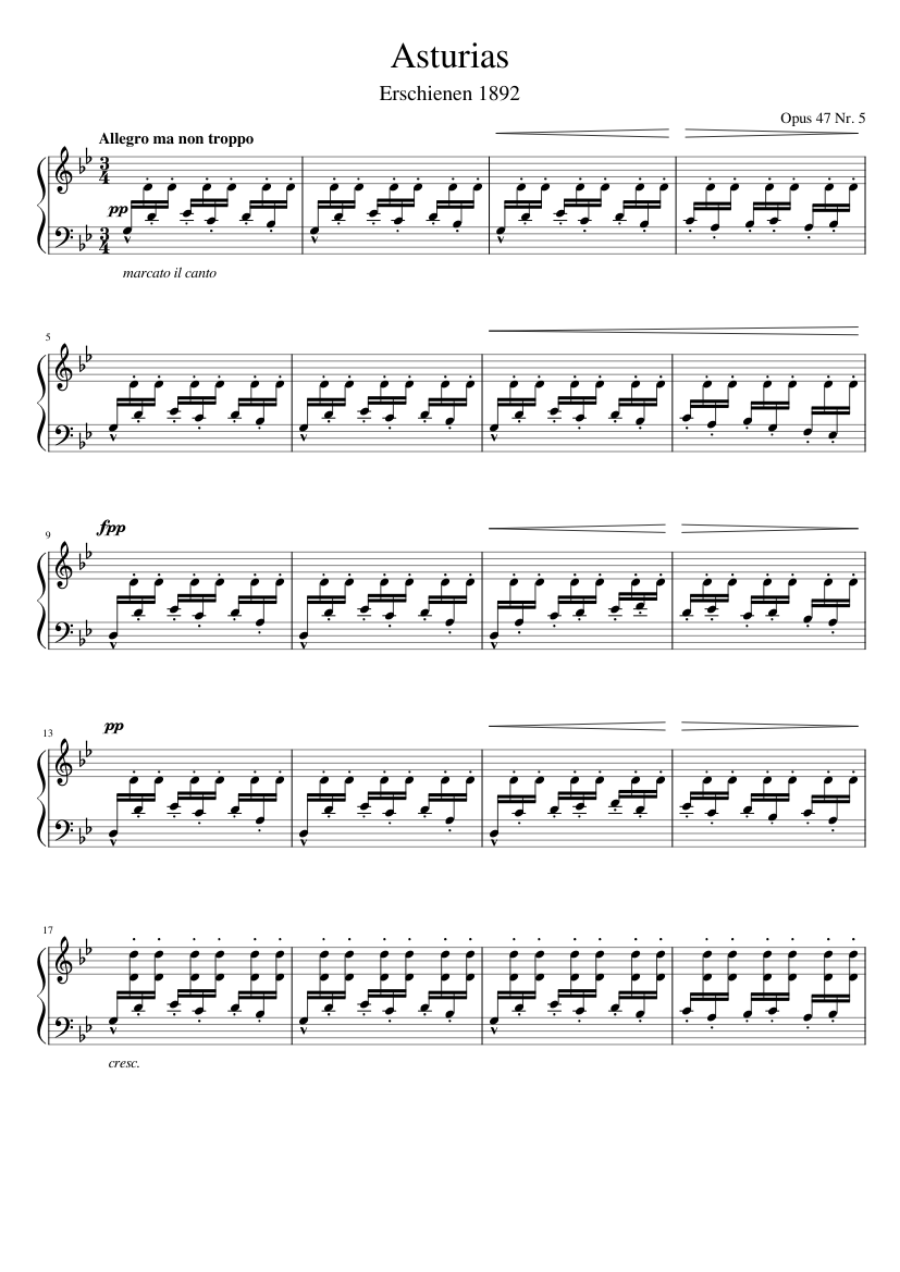 Asturias op. 47 No.5