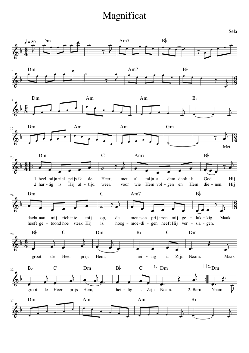 Magnificat - Sela Sheet music for Piano (Choral) Easy | Musescore.com