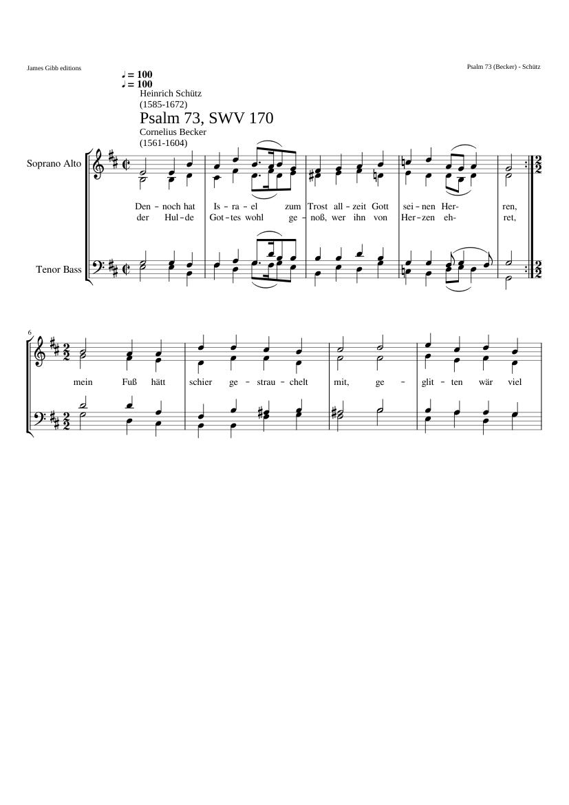 Dennoch hat Israel zum Trost SWV 170