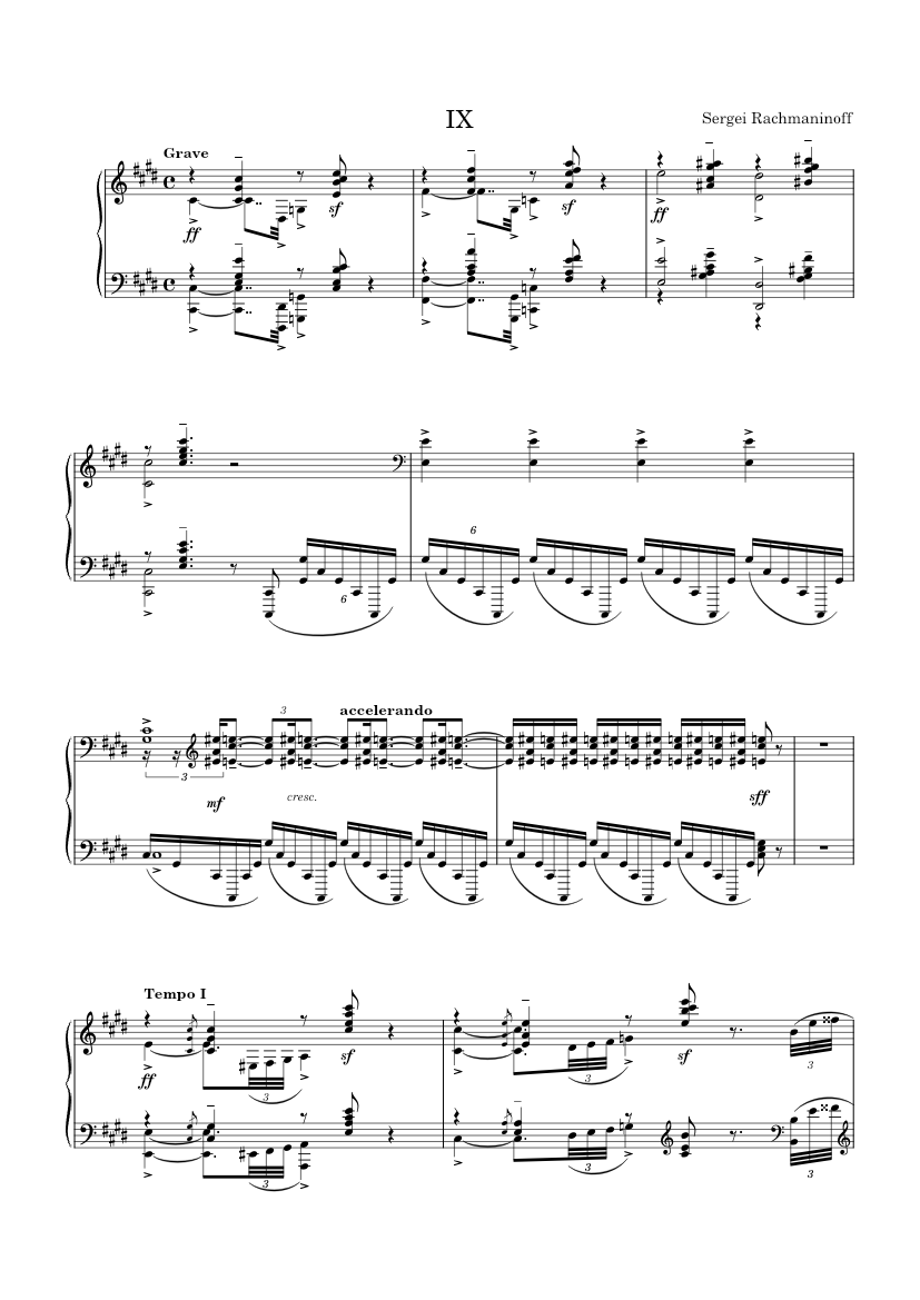 Études-tableaux, Op.33, No. 8 Grave - Sergei Rachmaninoff 楽譜