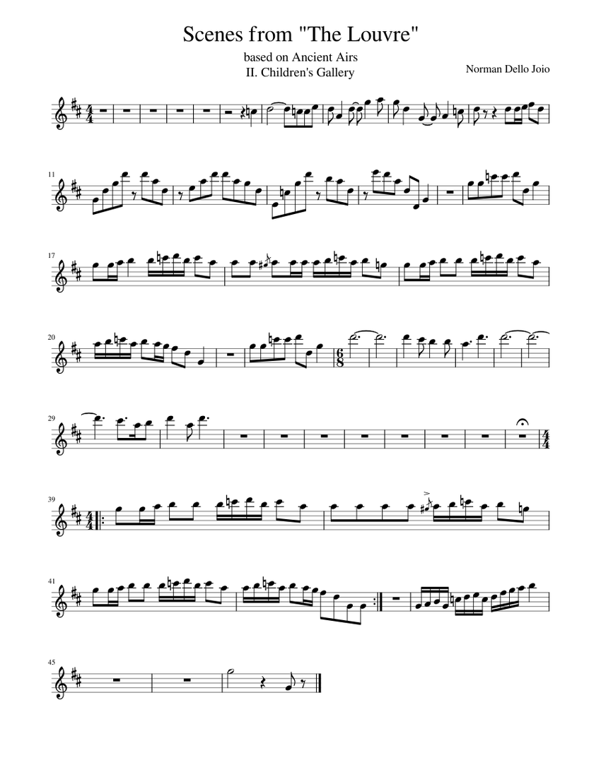 Scenes from the louvre 2 sheet music for piano solo musescore