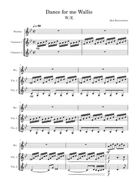 Free Dance For Me Wallis (Trio) - Abel Korzeniowski by alicemudrik sheet  music | Download PDF or print on Musescore.com