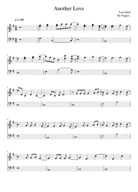 Another love – Tom Odell (Cello) Sheet music for Piano, Vocals, Cello  (Mixed Quartet)