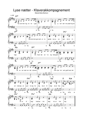 indsats mestre Vil Free Lyse Nætter by Alberte sheet music | Download PDF or print on  Musescore.com