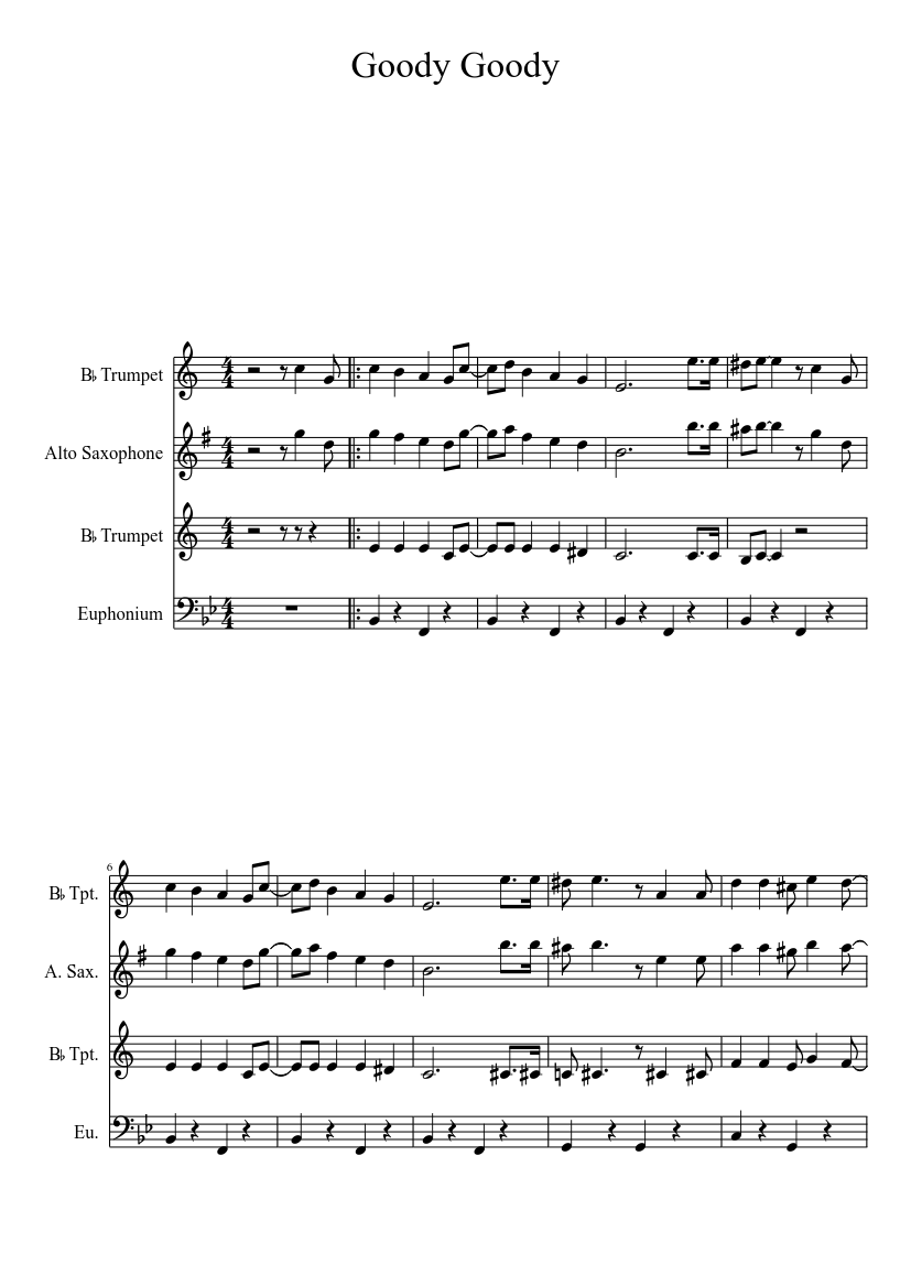 Goody Goody Sheet Music for Trumpet other (Brass Duet) | MuseScore.com