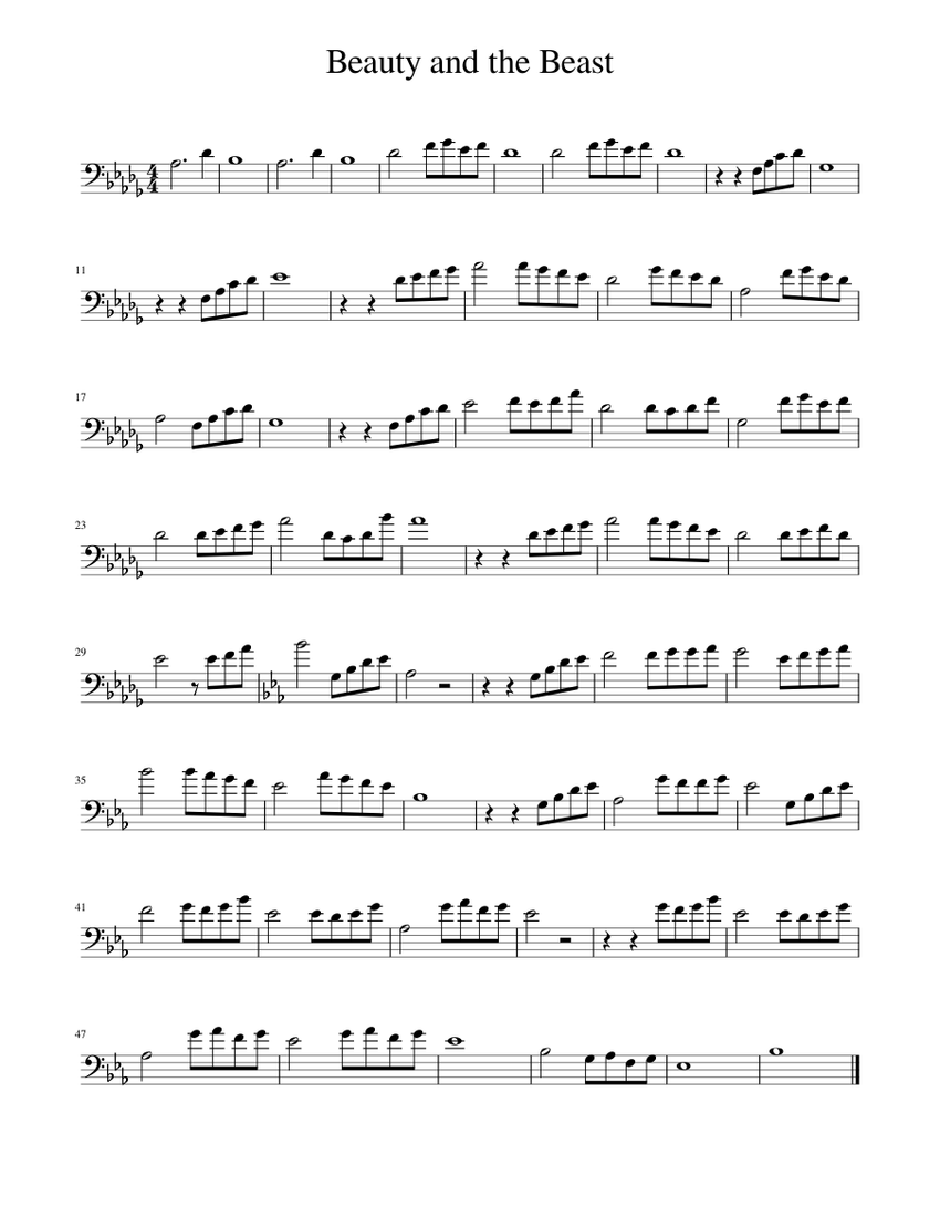 beauty-and-the-beast-sheet-music-for-cello-solo-musescore