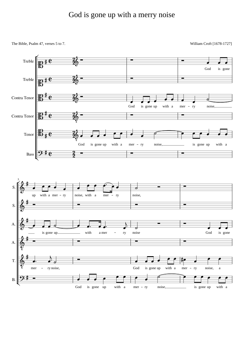 God is gone up with a merry noise