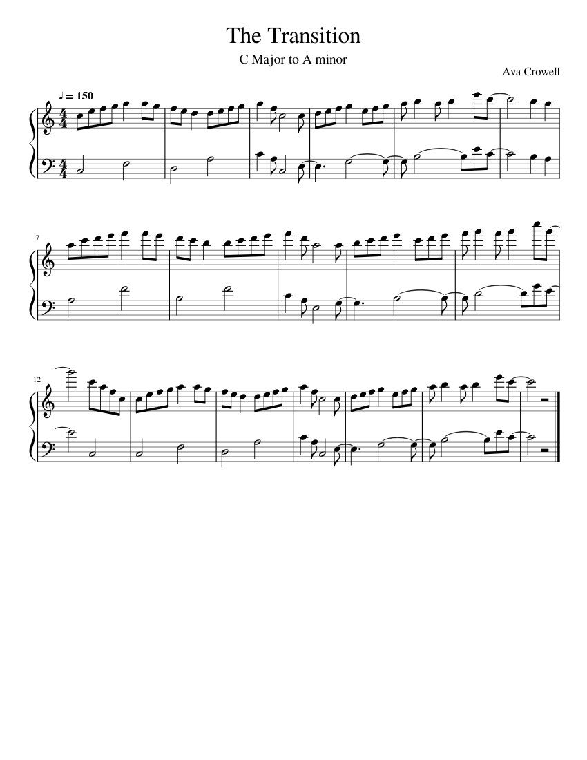 The Transition Sheet music for Piano (Solo) Easy | Musescore.com