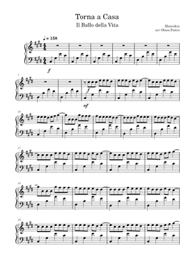 Free torna a casa by Måneskin sheet music | Download PDF or print on  Musescore.com