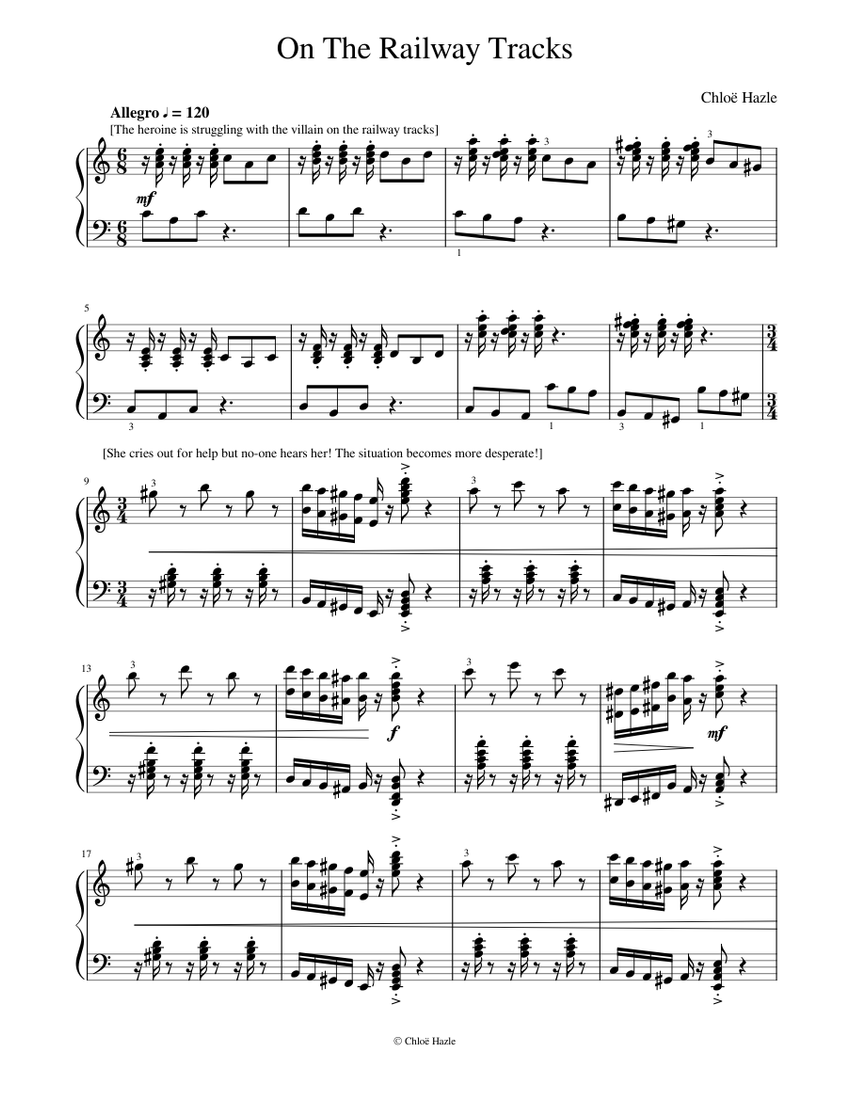 On The Railway Tracks Sheet music for Piano (Solo) | Musescore.com