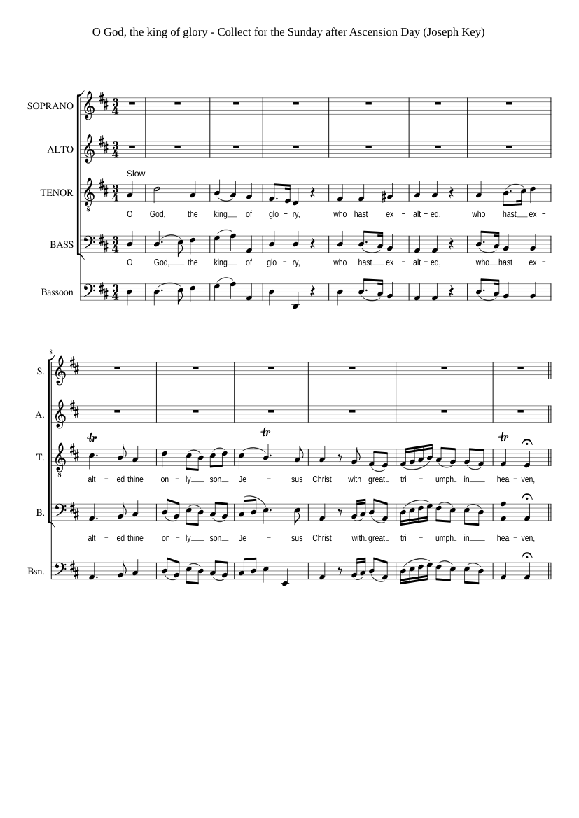 O God the king of glory