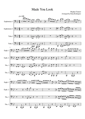 Meghan Trainor Made You Look Sheet Music in Bb Major (transposable) -  Download & Print - SKU: MN0264642