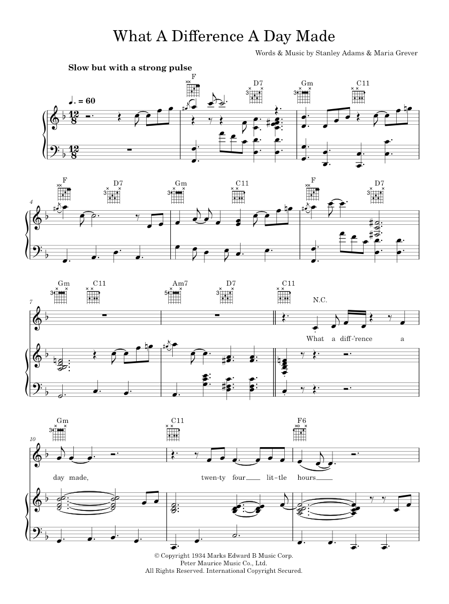what-a-difference-a-day-made-sheet-music-for-piano-vocals-by-jamie