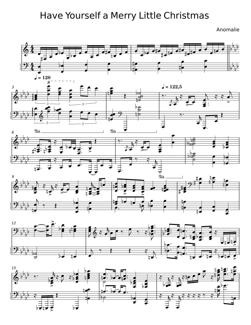 Have Yourself a Merry Little Christmas - Anomalie Sheet music for Piano ...