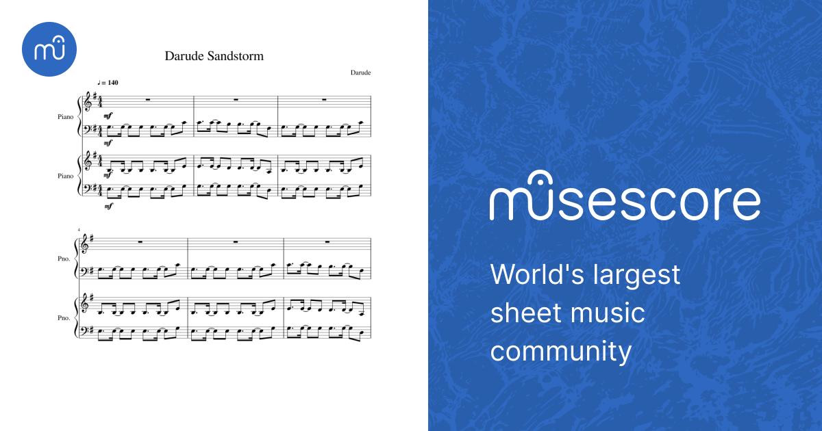 Darude Sandstorm Sheet music for Piano (Piano Duo) | Musescore.com