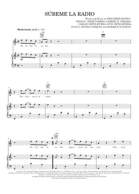 Free Subeme La Radio by Enrique Iglesias sheet music | Download PDF or  print on Musescore.com