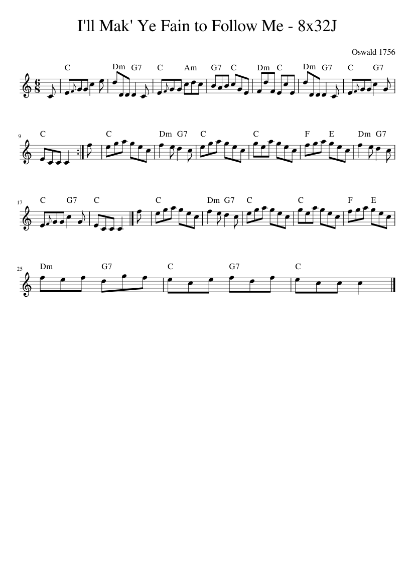 I'll Mak' Ye Fain to Follow Me - 8x32J