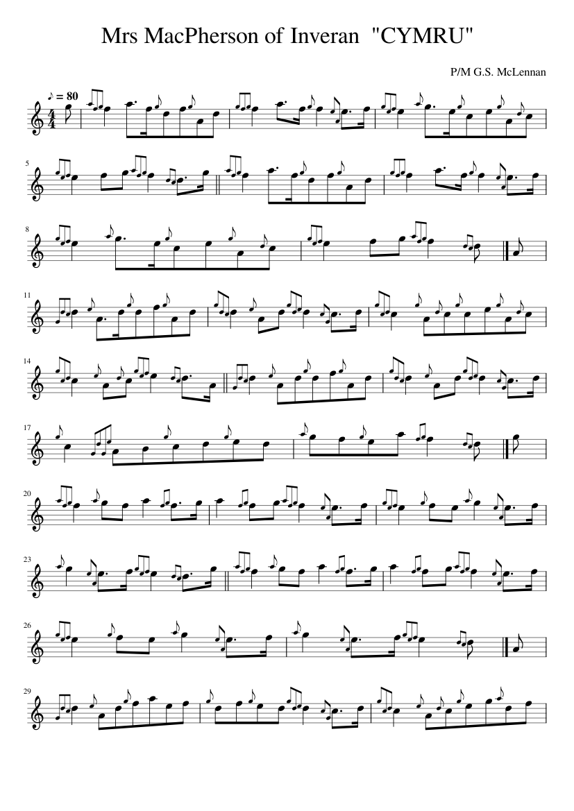 Mrs MacPherson of Inveran [ABCDEFAB]