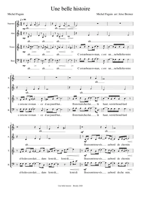 Free Une Belle Histoire by Michel Fugain sheet music | Download PDF or  print on Musescore.com