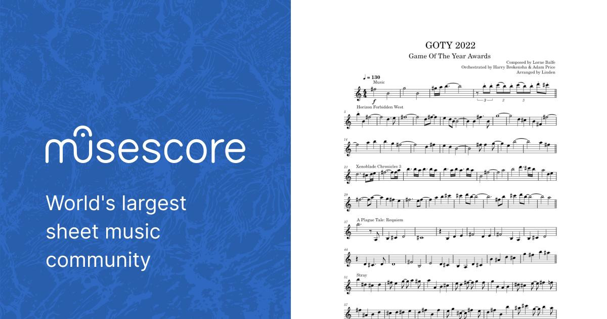 GOTY 2022 – Lorne Balfe from The Game Awards 2022 Sheet music for