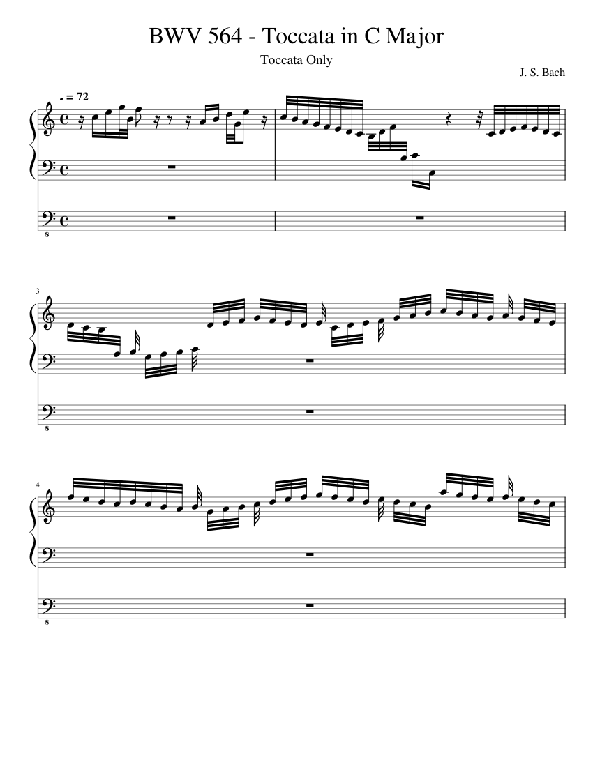 Toccata Adagio and Fugue in C major BWV 564