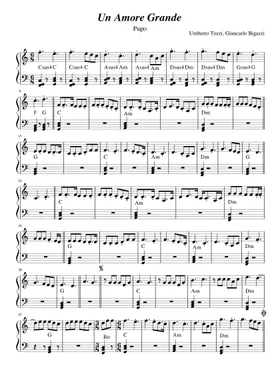 Free Un Amore Cosi Grande by Il Volo sheet music | Download PDF or print on  Musescore.com