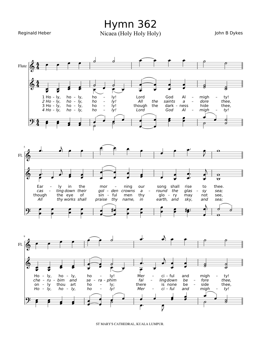 Hymn 362 Nicaea (Holy Holy Holy)