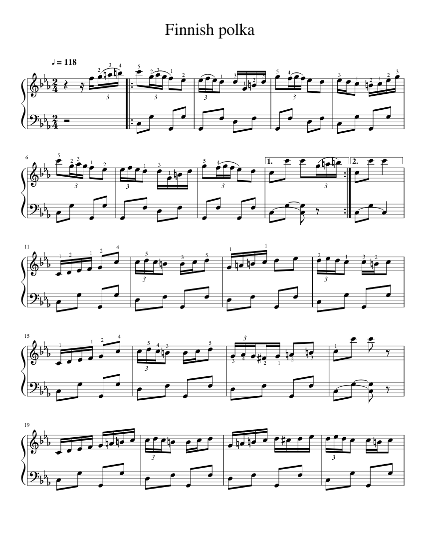 Finnish Polka Sheet music for Piano (Solo) | Musescore.com