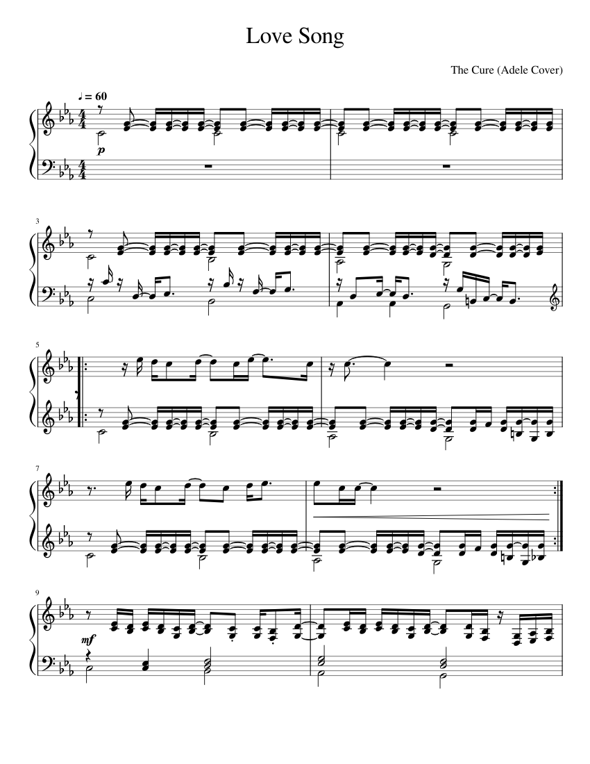 Love Song Sheet music for Piano (Solo) | Musescore.com