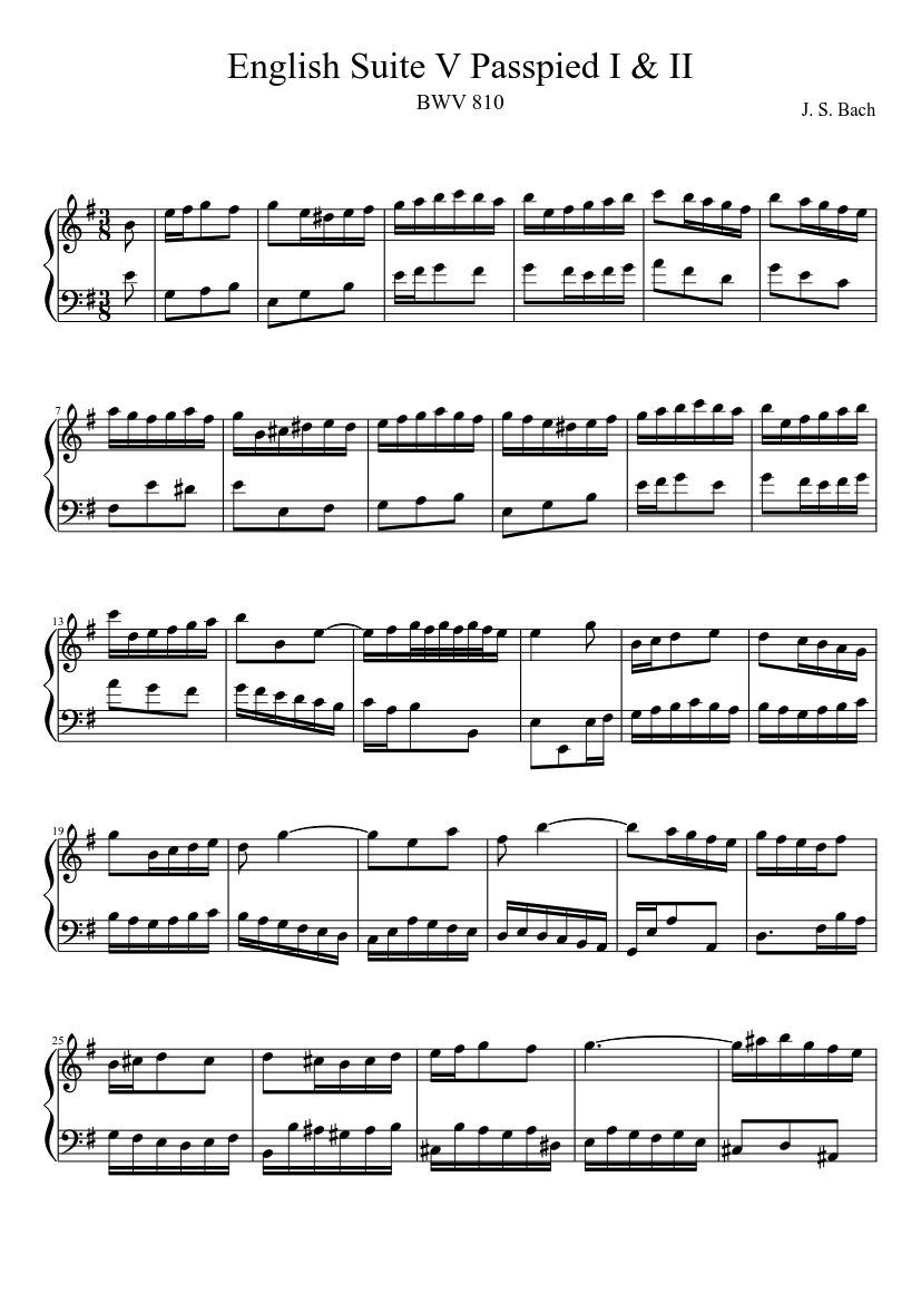English Suite No.5 in E minor BWV 810