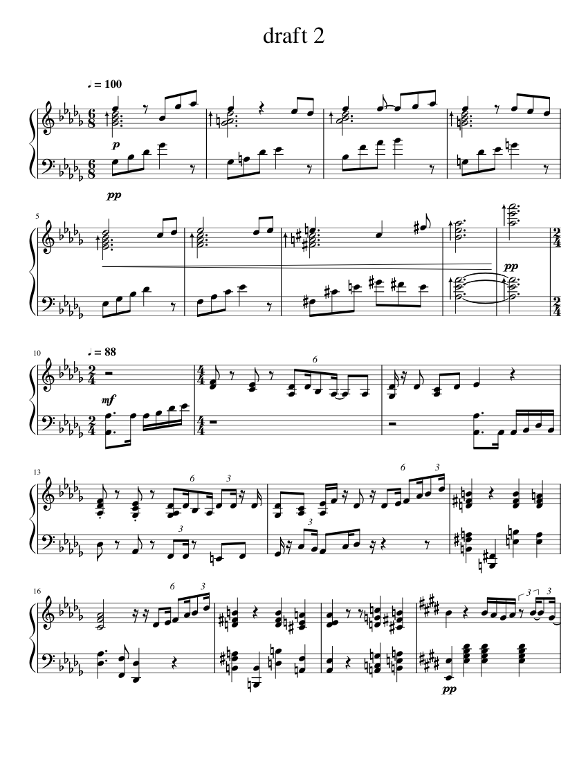 draft_2 Sheet music for Piano (Solo) | Musescore.com