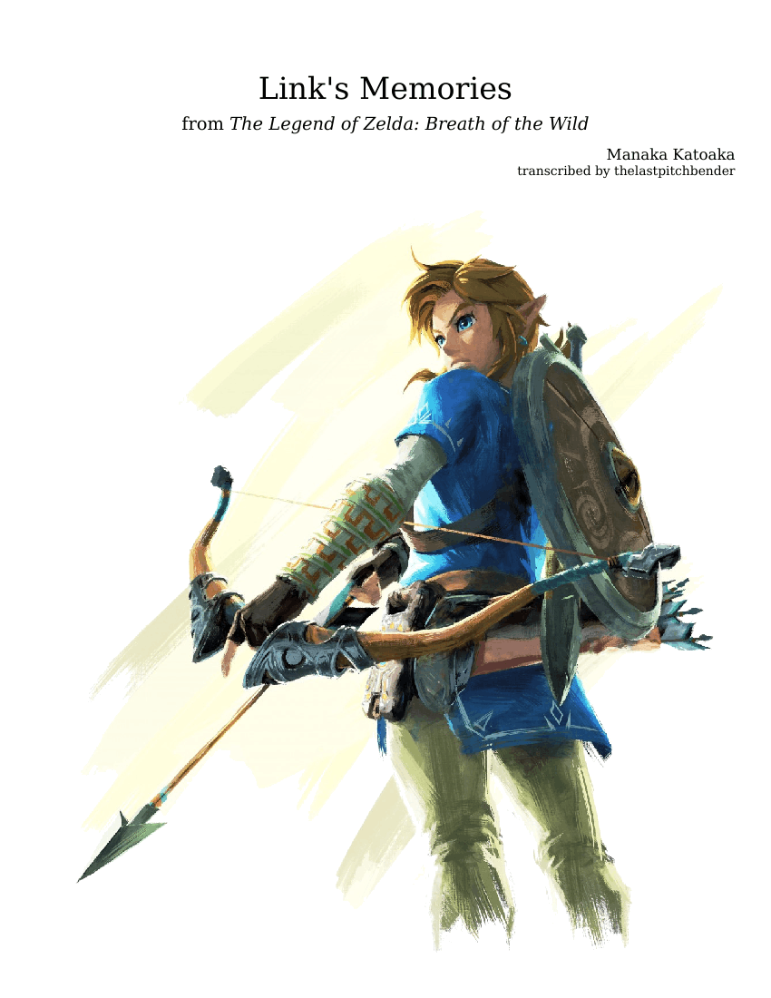 Breath of the Wild: Link's Memories Sheet music for Piano, Soprano, Tenor,  Oboe & more instruments (Mixed Ensemble)
