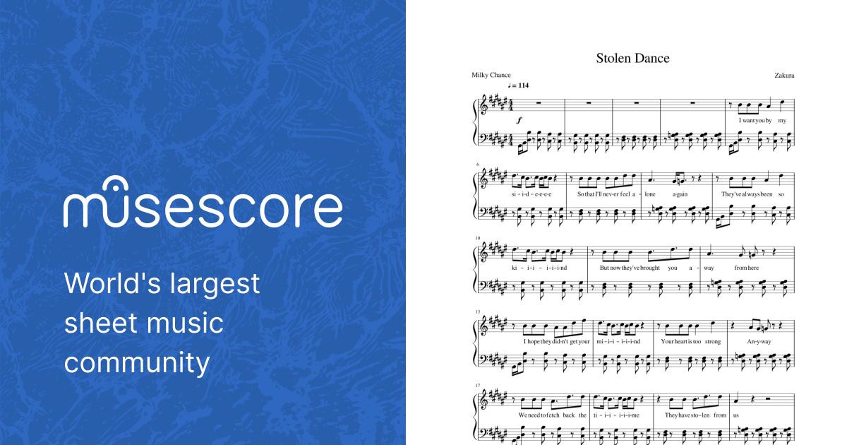 Milky Chance - Stolen Dance Sheet music for Piano (Solo) | Musescore.com