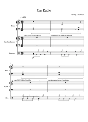 Free Car Radio by Twenty One Pilots sheet music | Download PDF or print on  Musescore.com