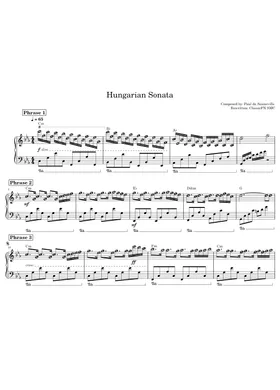 Free Hungarian Sonata by Richard Clayderman sheet music | Download PDF or  print on Musescore.com