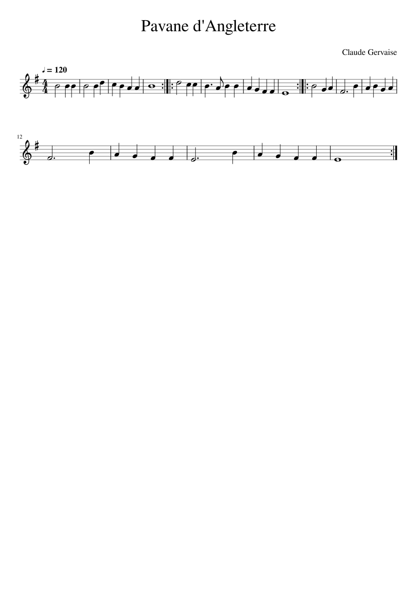 Pavane d'Angleterre