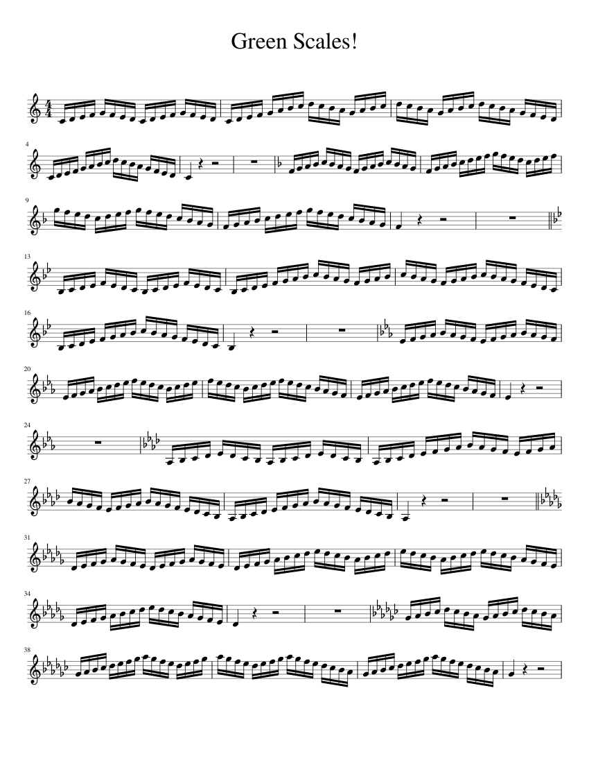 Green Scales Sheet music for Marimba (Solo)