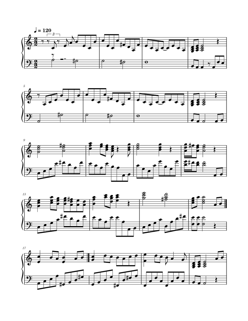 Лестница Sheet music for Piano (Solo) | Musescore.com