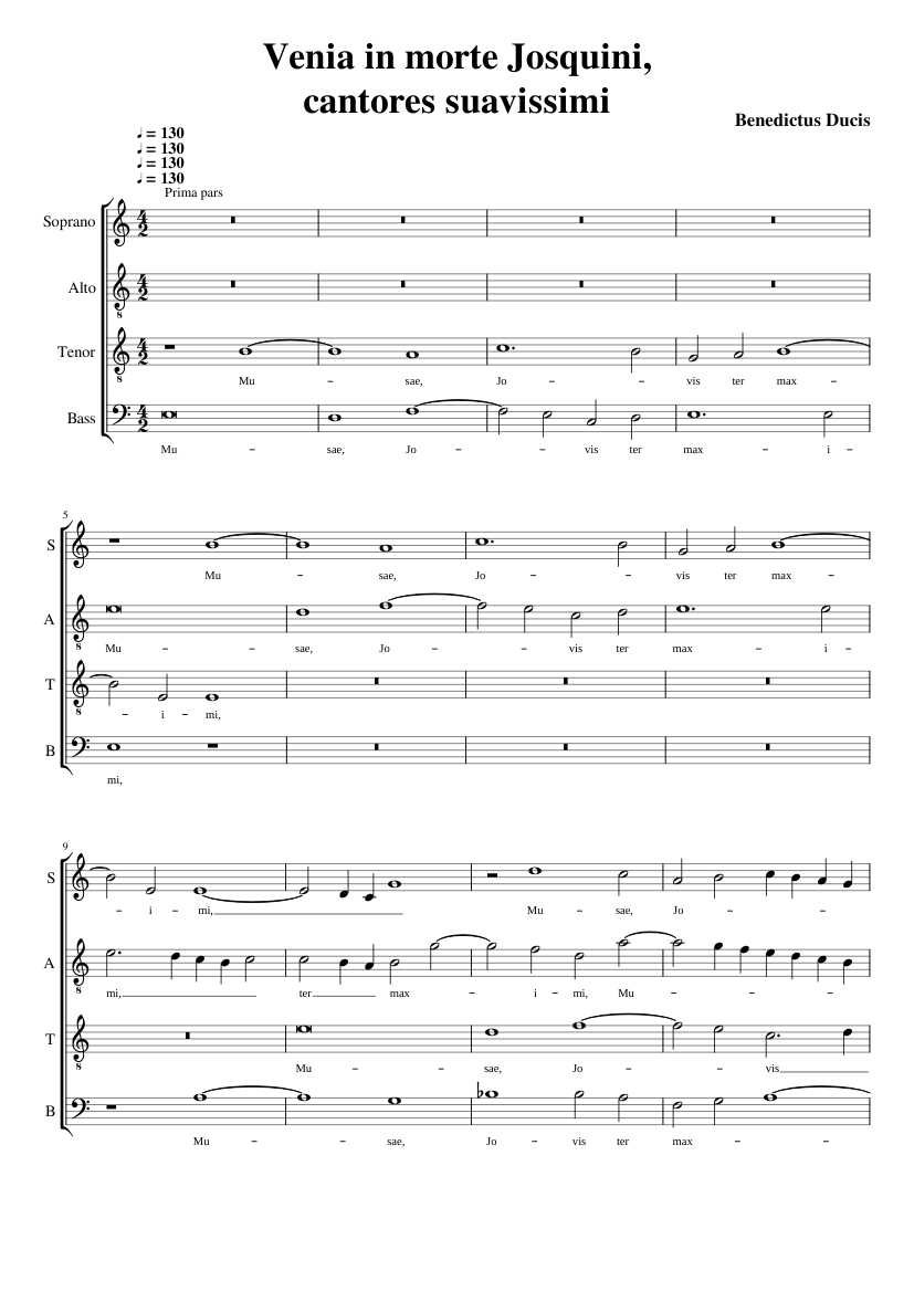 Venia in morte Josquini cantores suavissimi