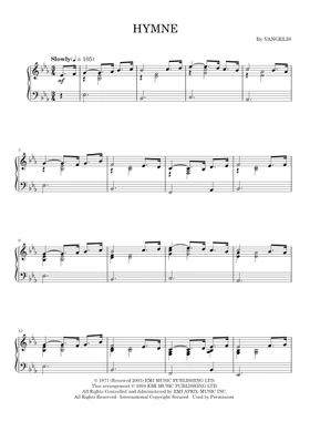 Free Hymne by Vangelis sheet music | Download PDF or print on Musescore.com