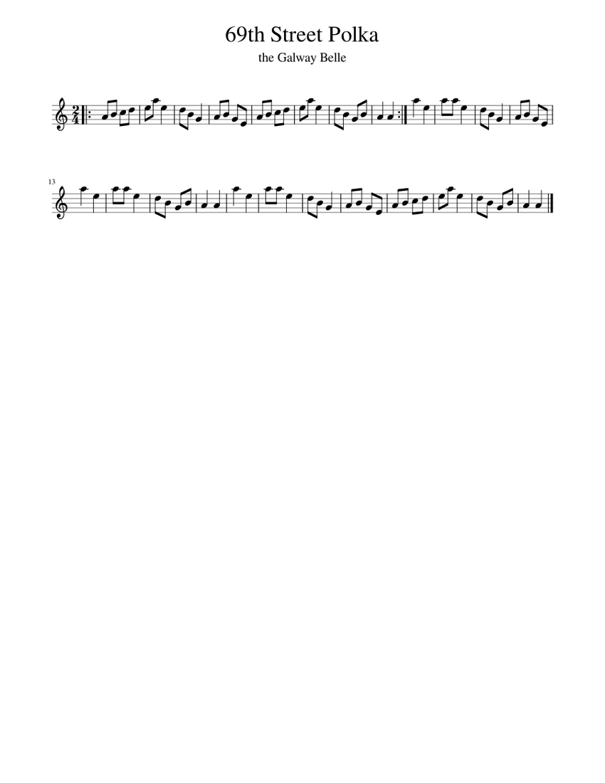 69th Street Polka Sheet music for Piano (Solo) Easy | Musescore.com