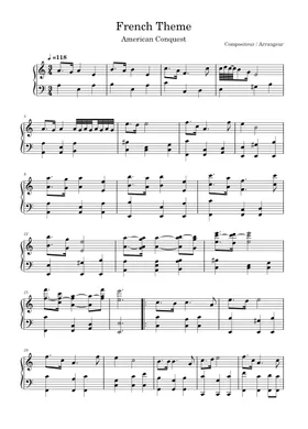 Free American Conquest - French Theme by Misc Computer Games sheet music |  Download PDF or print on Musescore.com