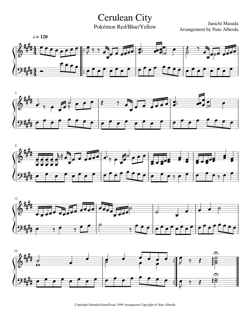 Cerulean City Sheet music for Piano (Solo) | Musescore.com