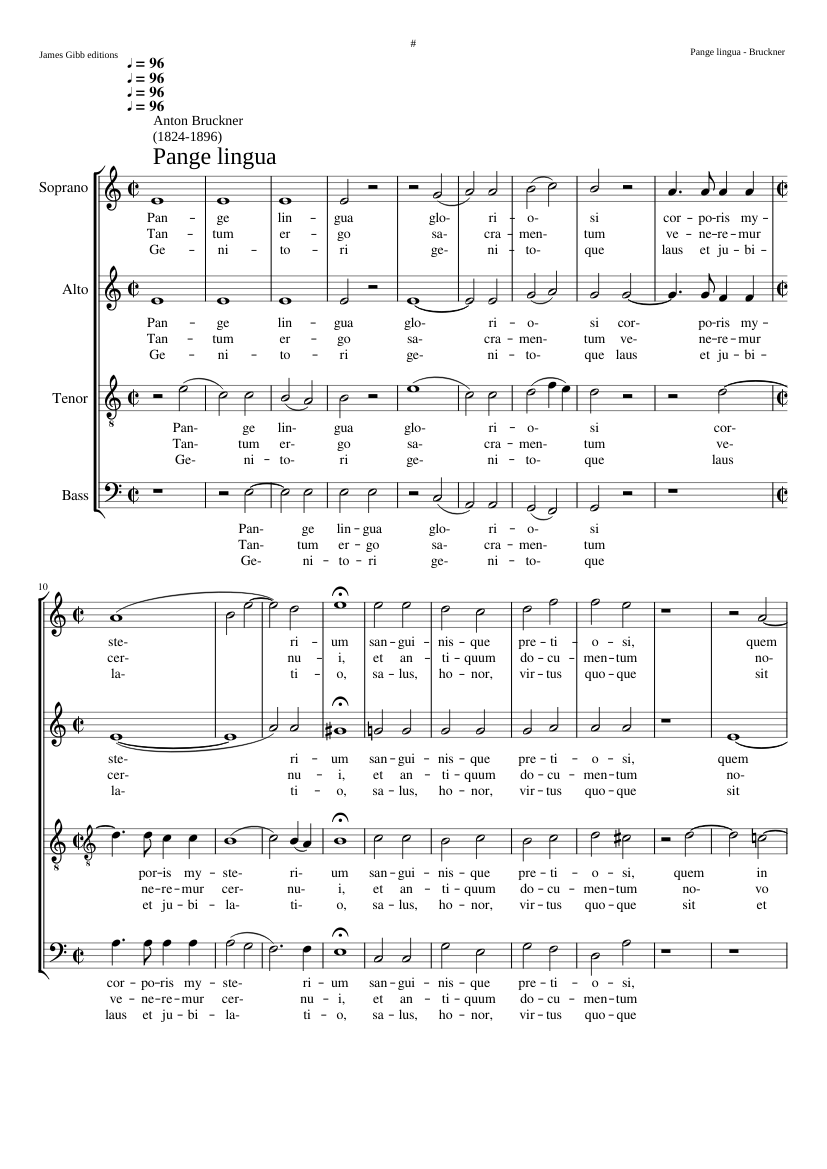 Pange Linguia (WAB 33)