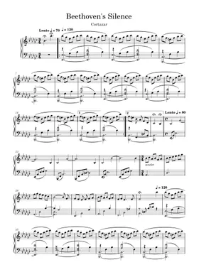 Free Beethoven's Silence by Ernesto Cortazar sheet music | Download PDF or  print on Musescore.com