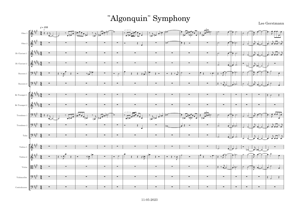 Algonquin Symphony Sheet music for Trombone, Tuba, Oboe, Bassoon & more ...