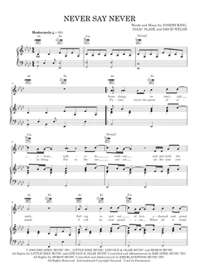 Free Never Say Never by The Fray sheet music | Download PDF or print on  Musescore.com