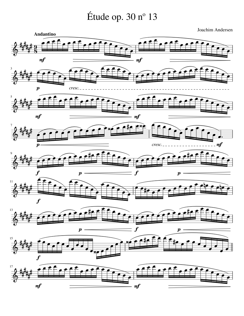 24 Etudes for Flute Op.30