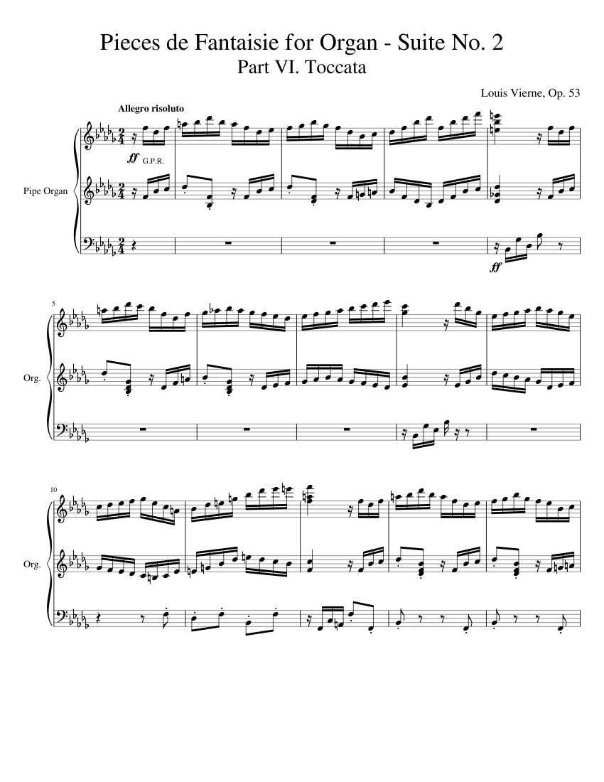 Toccata from Suite 2 Pieces de Fantasie