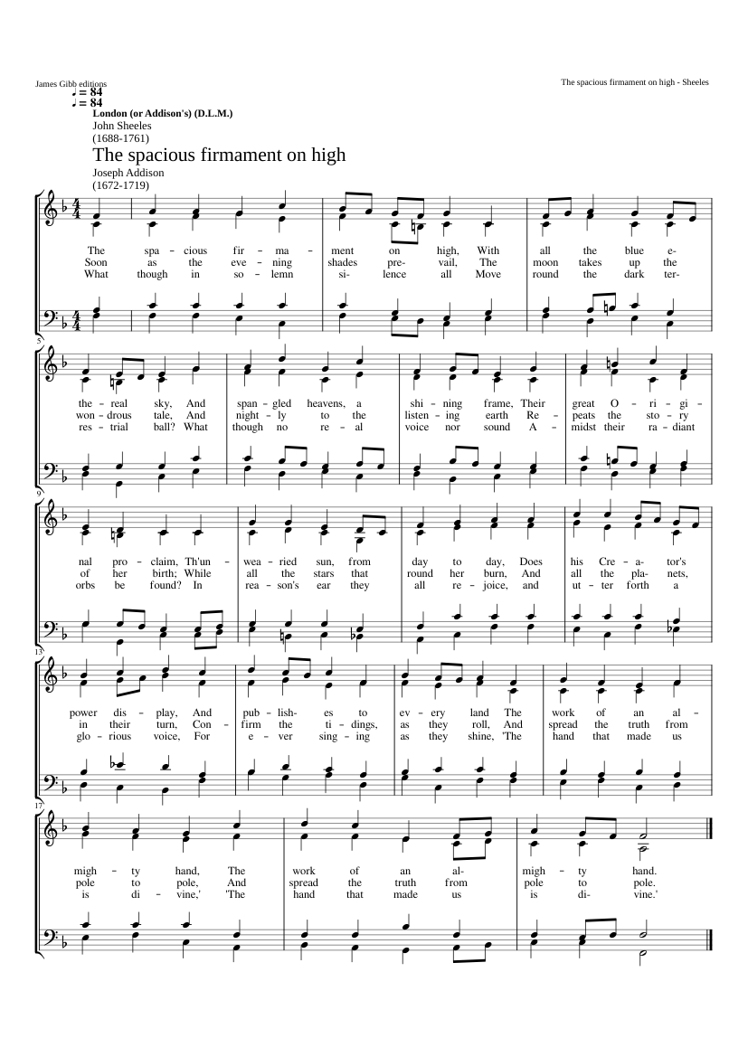 The spacious firmament on high